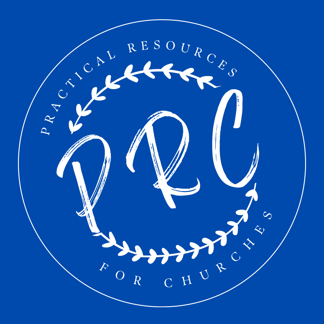 New PRC logo white on blue 2023