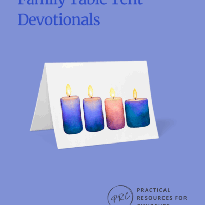 ADVENT TABLE TENT FAMILY DEVOTIONAL: Blue