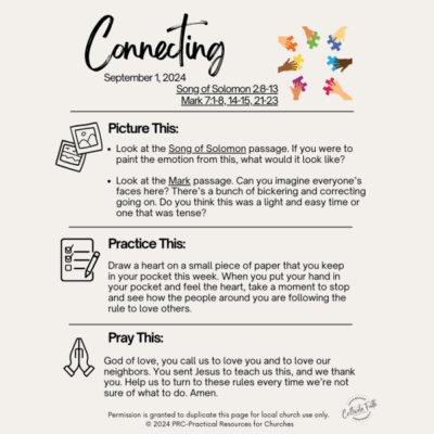 SEPTEMBER 2024 CONNECTING Take Home Pages