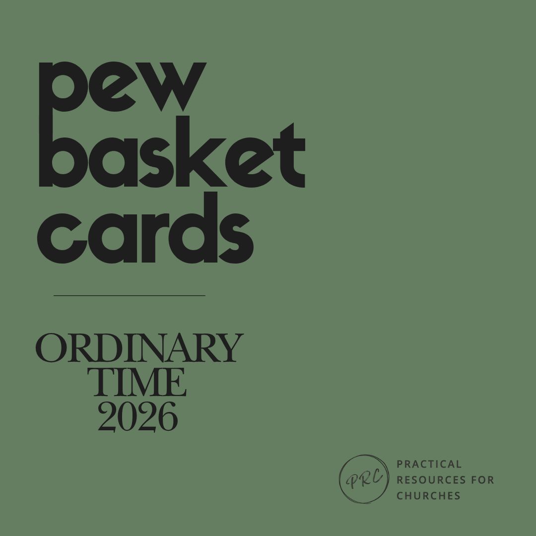 Ordinary Time 2026 Pew Basket Cards | 12 Printable Children’s Worship Prompt Cards + Print Guide